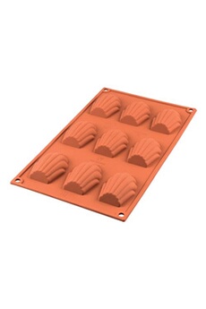 plat / moule silikomart moule en silicone 9 madeleines 6,8 cm - - orange - silicone