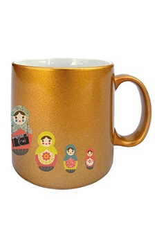 tasse et mugs poupées russes tasse en céramique doré by cbkreation