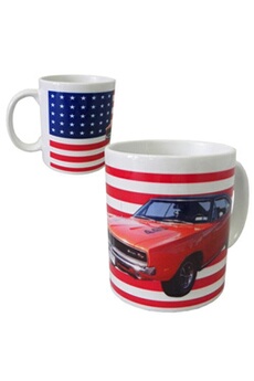 tasse et mugs generique tasse en céramique voiture américaine orange by cbkreation