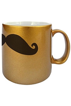 tasse et mugs generique mug doré moustache by cbkreation