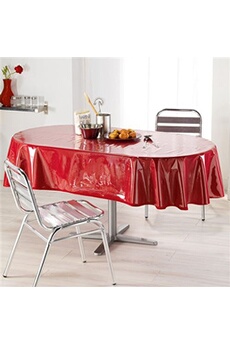 nappe de table decorline protège nappe oval transparent 140x240