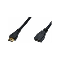 ASSMANN HDMI High Speed - Câble d'extension HDMI avec Ethernet - HDMI femelle pour HDMI mâle - 2 m - triple blindage - noir