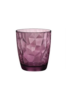verrerie bormioli diamond-violet - verres à eau - 30cl - (set de 6)
