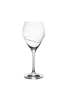 verrerie rona verre à eau silhouette 39 cl en verre taillé (lot de 6) - - transparent - cristallin