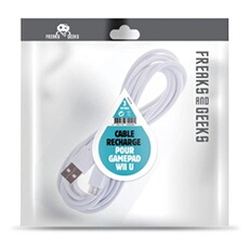 Câble recharge USB Blanc pour Nintendo Wii U 3 m