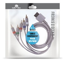 Câble Vidéo Composante Gris pour Nintendo Wii et Nintendo Wii U