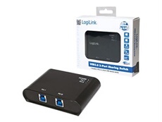 LogiLink USB 3.0 Sharing Switch - Commutateur de partage des périphériques USB - 2 x SuperSpeed USB 3.0