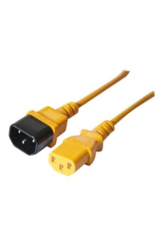 Générique Rallonge électrique secteur moniteur/onduleur - orange 1,8 m