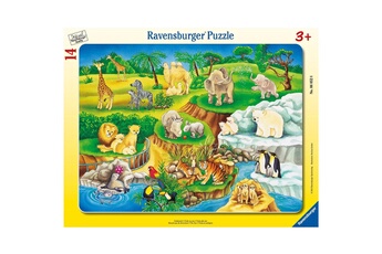 Puzzle Ravensburger Puzzle cadre : 14 pièces : Visite au zoo