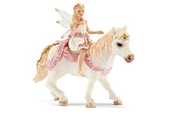 Figurine de collection Schleich Figurine Elfe Douce comme le lys à poney