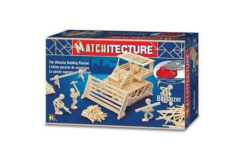 Maquette en allumettes : Matchitecture : Bulldozer