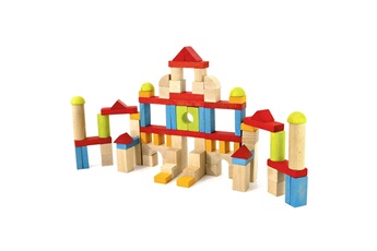 Autres jeux de construction JeuJura Blocs de construction : 82 pièces en bois