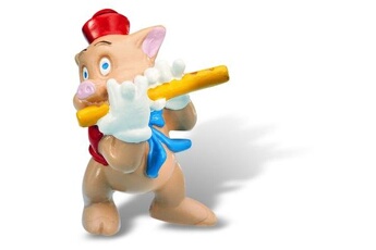 Figurine de collection Bullyland Figurine Les trois petits cochons : Petit Cochon avec une flute
