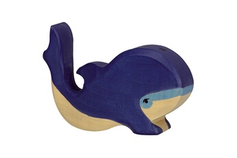 Figurine pour enfant Holztiger Figurine en bois Holztiger : Animaux de la Mer : Baleine bleue