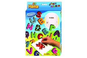 Autres jeux créatifs Hama Boîte de 2000 perles et plaque hama midi : lettres