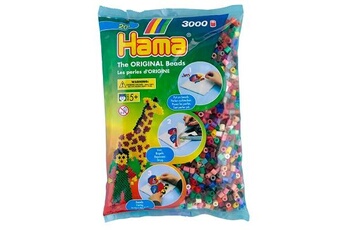 Autres jeux créatifs Hama Sachet de 3000 perles hama midi : 22 couleurs