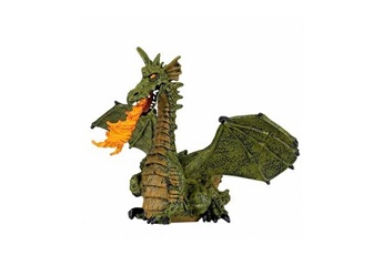 Figurine pour enfant Papo Figurine dragon ailé vert avec flamme