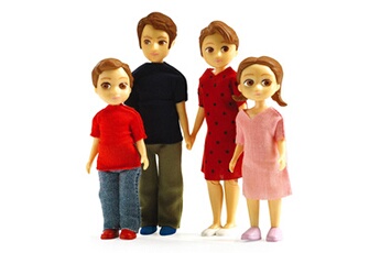 Accessoire poupée Djeco Famille pour maisons de poupées Petit Home : Thomas et Marion