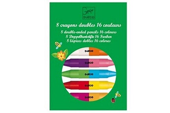 Autre jeux éducatifs et électroniques Djeco Crayons de couleur 8 crayons doubles, 16 couleurs