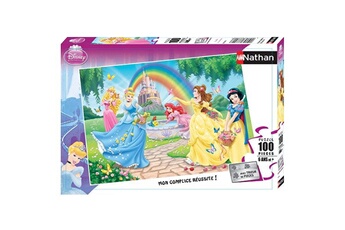 Puzzle Nathan Puzzle 100 pièces XXL - Princesses Disney : Le jardin des princesses