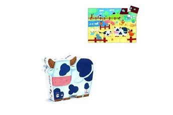 Puzzle Djeco Puzzle 24 pièces - Silhouette : Vaches à la ferme