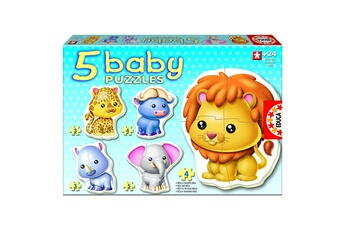 Puzzle Educa Baby puzzle - 5 puzzles - les animaux sauvages