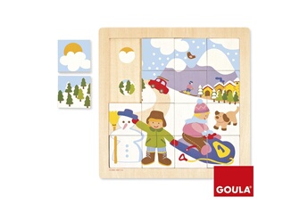 Puzzles Goula Puzzle 16 pièces en bois : Hiver