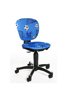 fauteuil de bureau topstar siège de bureau enfant / siège pivotant maxx kid, motif football, bleu