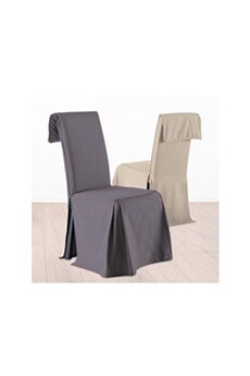 nappe de table jja housse de chaise coton gris anthracite