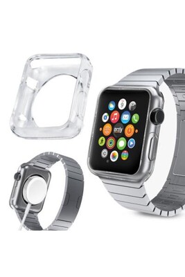 Montre connectée GENERIQUE ORZLY Coque Apple Watch 42 mm Flexicase FacePlate Anti-Chocs 100% Transparente