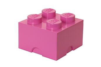 Lego Armoire Brique de rangement 4 plots lego rose