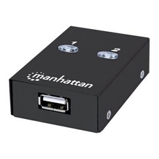 Manhattan Hi-Speed USB 2.0 Automatic Sharing Switch - commutateur de partage des périphériques USB - 2 ports