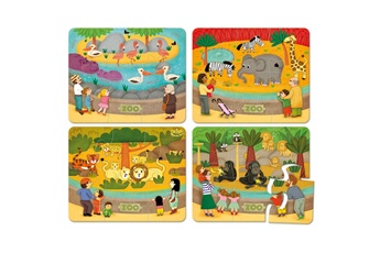Puzzle Vilac Puzzle 4 x 6 pièces : les animaux du zoo