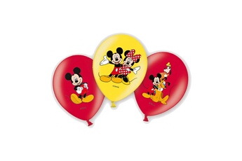 Article et décoration de fête Amscan Ballons de baudruche anniversaire : 6 ballons Mickey et ses amis