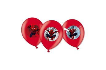 Article et décoration de fête Amscan Ballons de baudruche anniversaire : 6 ballons Spiderman