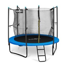 Klarfit Rocketboy 250 Trampoline 250cm filet de sécurité, large échelle, bleu