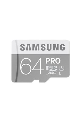 Carte mémoire SD Samsung Pro - Carte mémoire flash (adaptateur microSDHC - SD inclus(e)) - 64 Go - UHS Class 3 / Class10 - microSDXC UHS-I