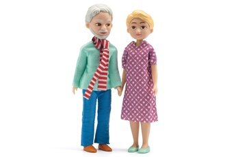 Accessoire poupée Djeco Figurines pour maison de poupées : Grands-parents