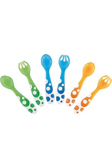 Vaisselle bébé Munchkin 6 fourchettes et cuillères multicolores
