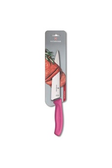 couteau generique couteau découpeur victorinox swiss classic, fibrox rose, lame 19 cm