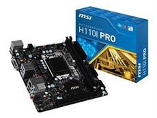 H110I PRO - Carte-mère - mini ITX - LGA1151 Socket - H110 Chipset - USB 3.1 Gen 1 - Gigabit LAN - carte graphique embarquée (unité centrale requise)