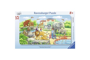 Puzzle Ravensburger Puzzle cadre 15 pièces : excursion au zoo