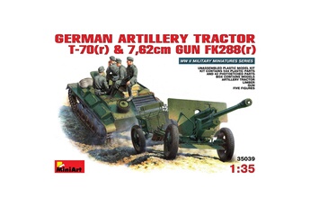 Maquette Mini Art Maquette Char : Tracteur d'artillerie allemand T-70(r) et Canon anti char 7.62 cm FK288(r)