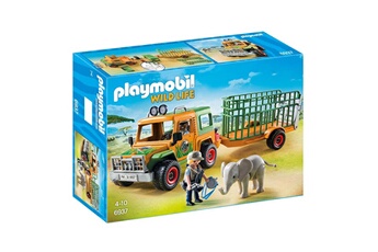Playmobil PLAYMOBIL Playmobil 6937 : Wild Life : Véhicule avec éléphanteau et soigneurs