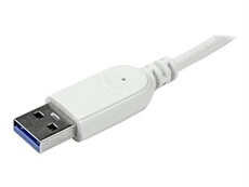 Hub USB 3.0 compact à 4 ports avec câble intégré - Concentrateur USB 3.0 avec boîtier en aluminium - Argent - Concentrateur (hub) - 4 x SuperSpeed