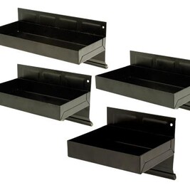 Silverline Lot De 4 Plateaux Magnétiques 95 X 65 Mm – Argent – Idéal Pour Atelier & Mécanique