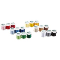 Madeira 8045 boîte de couture avec 18 bobines de fil de couleurs différentes, 400 m
