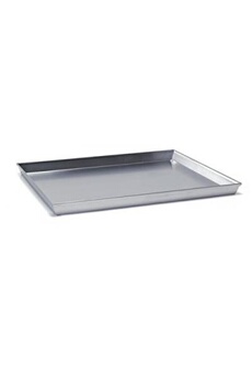 ustensile de cuisine generique ballarini 7044.35 plat à four rectangulaire - angles évasés avec bord en aluminium brut - 35 x 28 cm