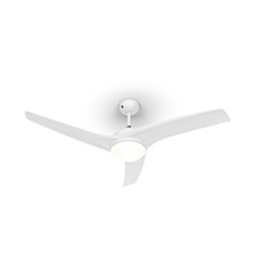 Figo ventilateur de plafond 52 55 W plafonnier 2x42 W télécommande blanc