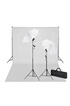 vidaXL Kit de studio avec toile de fond blanche 600x300 cm et lumières photo 1